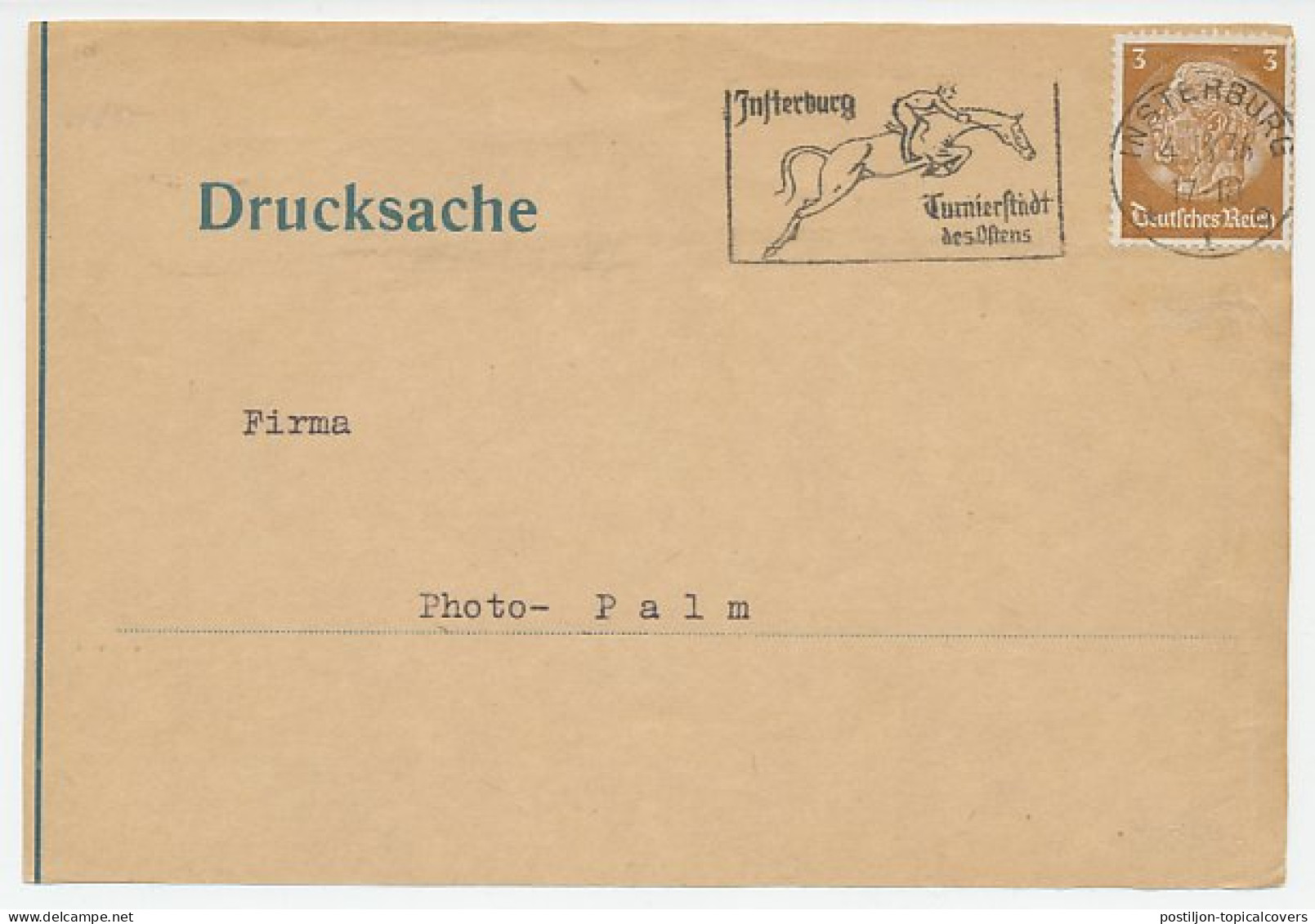 Cover Front / Postmark Germany 1936 Horse Jumping - Horses