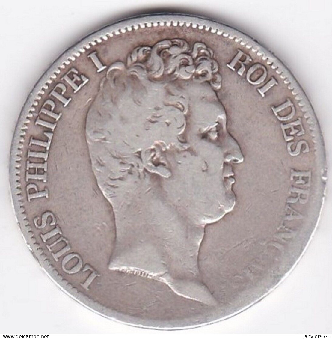 5 Francs 1831 K Bordeaux Louis Philippe I , Tête Nue , Tranche En Creux , En Argent , Gadoury 676 - 5 Francs