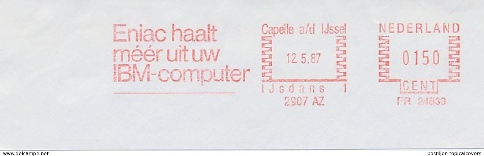 Meter Cut Netherlands 1987 Eniac - IBM Computer - Informática