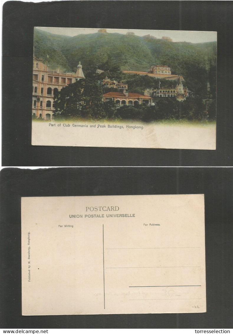 HONG KONG. C. 1910-15. Uncirculated Port Of Club Germania HK Photo View Ppc. - Other & Unclassified