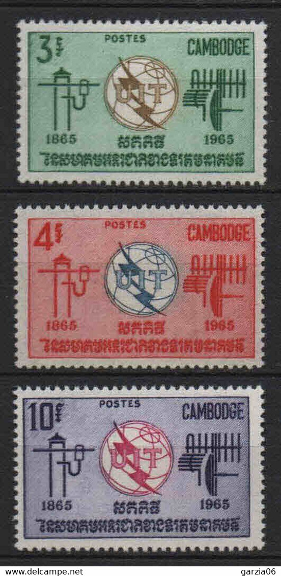 Cambodge - 1965  - UIT   - N° 161 à 163  -  Neufs ** -  MNH - Cambodia