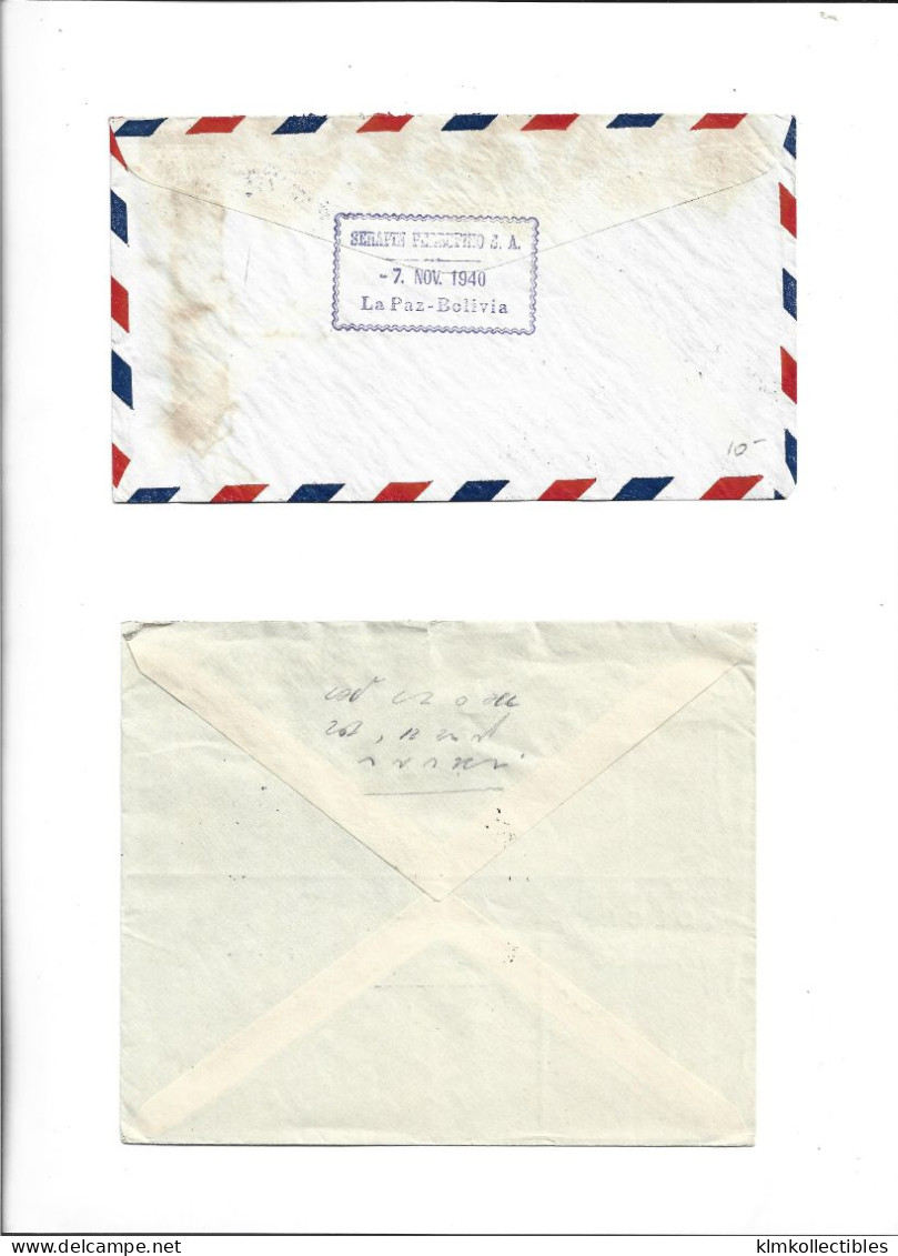 BOLIVIA - POSTAL HISTORY LOT - AIRMAIL BISECT - Bolivia