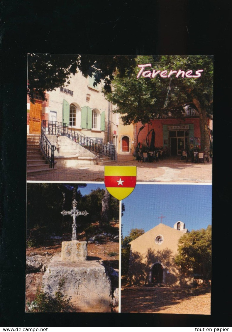 CPM  - 83 - Tavernes -multivues - ND De Bellevue Place Mairie - Tavernes