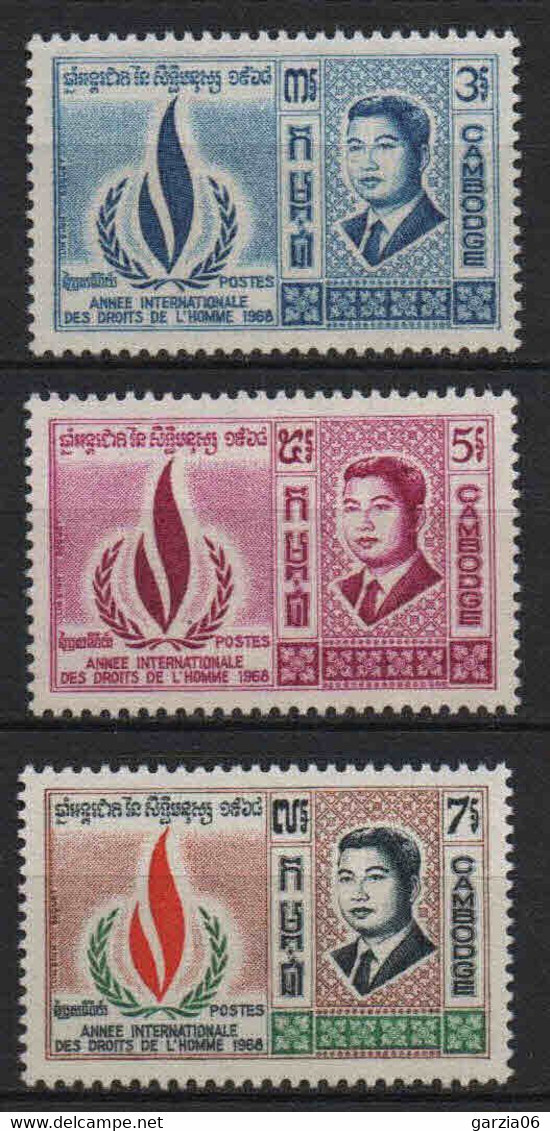 Cambodge - 1969  - Droits De L' Homme     - N° 216 à 218    -  Neufs ** -  MNH - Cambodia