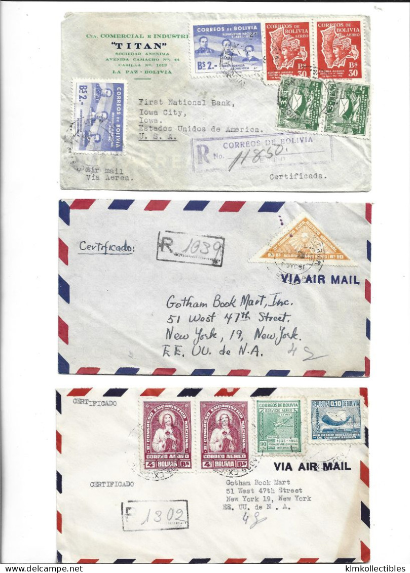 BOLIVIA - POSTAL HISTORY LOT - AIRMAIL - Bolivia