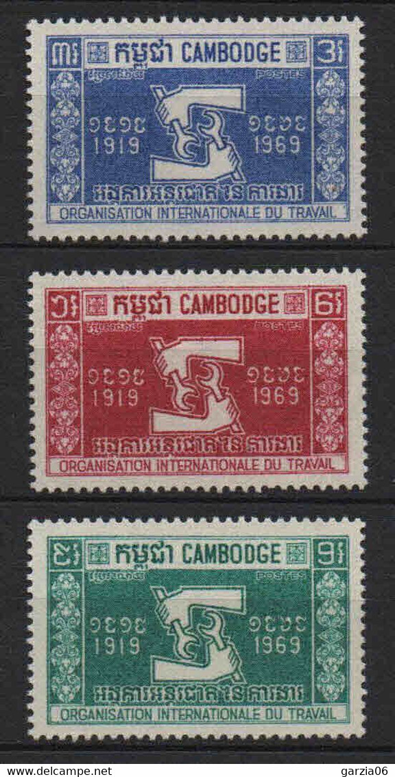 Cambodge - 1969  - Organisation Du Travail     - N° 219 à 221   -  Neufs ** -  MNH - Cambodia