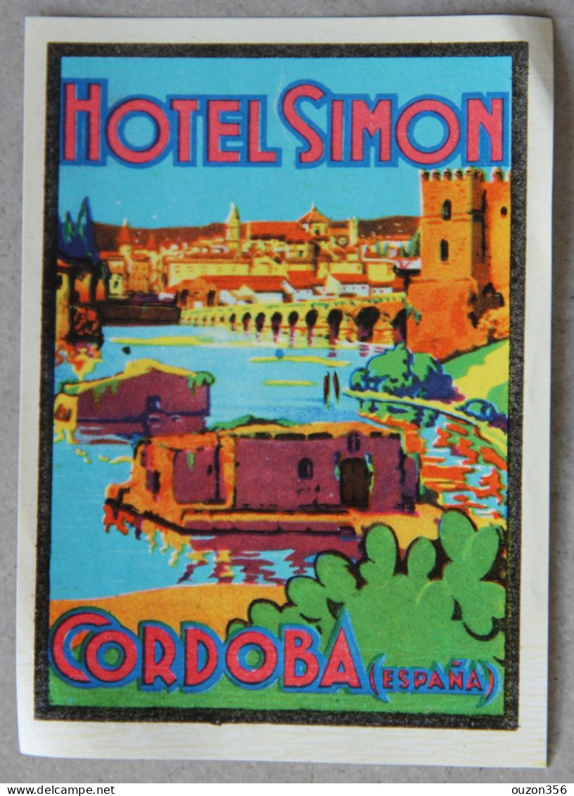 Hôtel Simon, Cordoba (Espagne), étiquette - Spanje