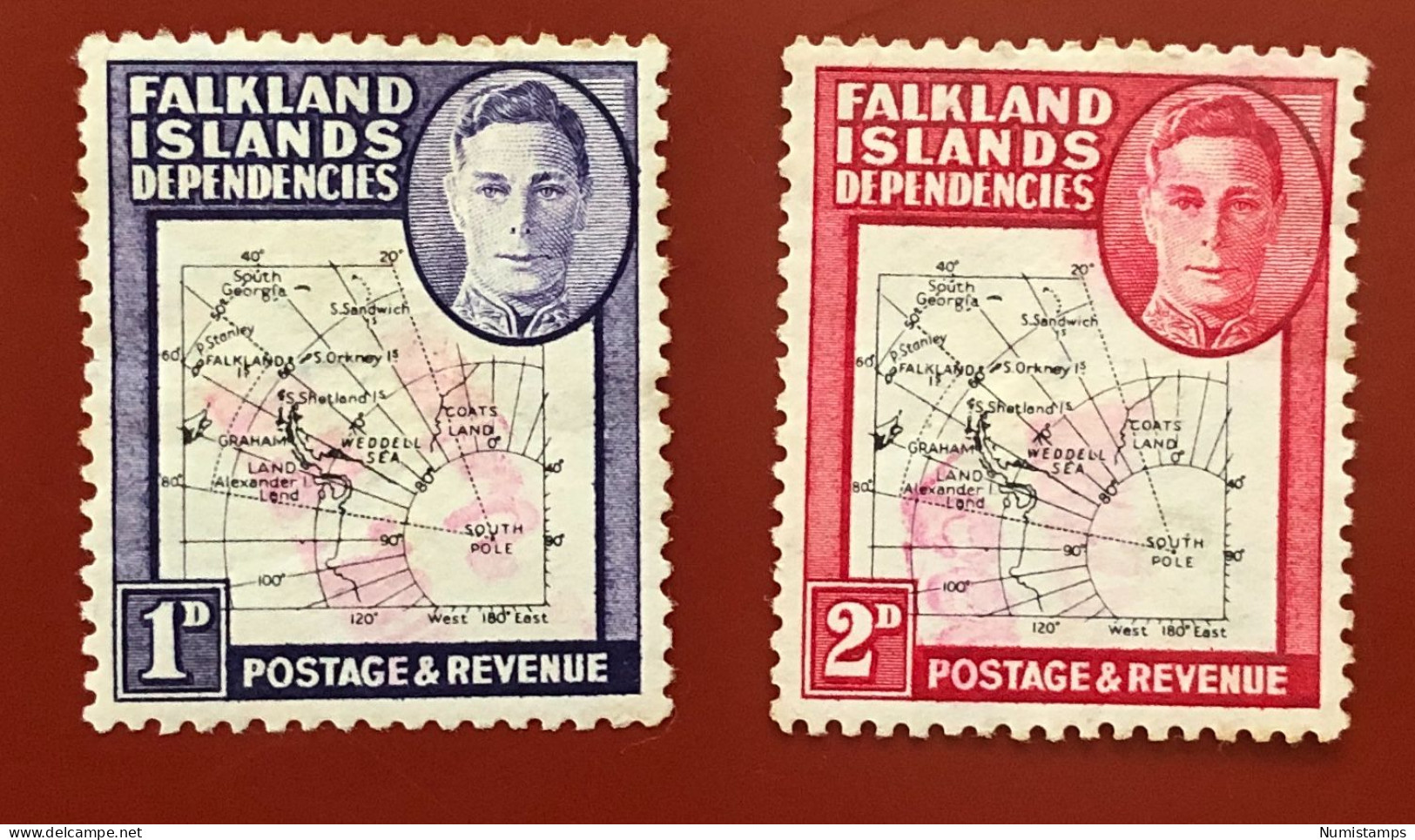 Falkland Island Dependencies - George VI, Maps - 1948 - 1949 - Falkland