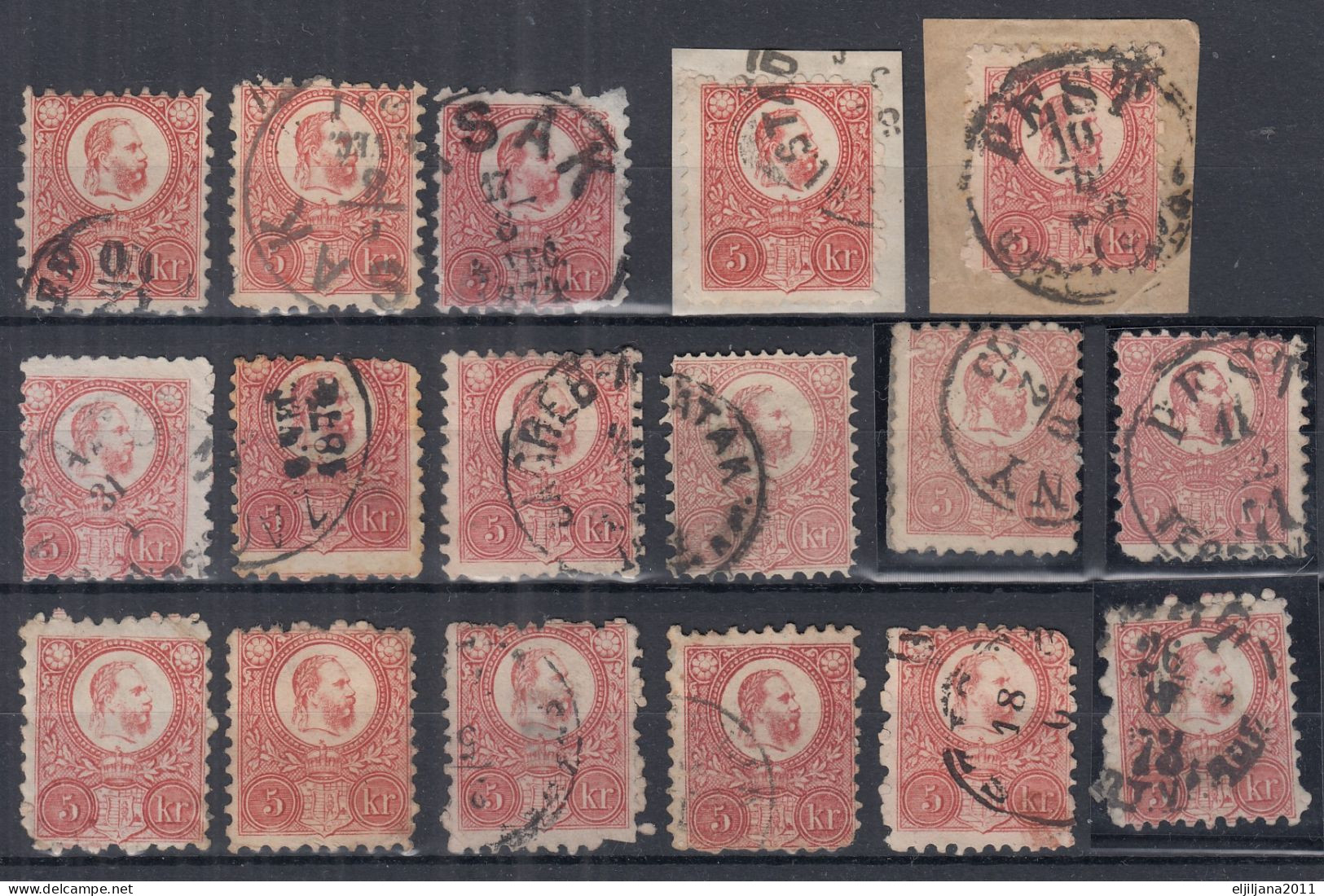 ⁕ Hungary 1871 ⁕ Franz Josef Collection 5 Kr. ⁕ 17v Used / Canceled (unchecked) See Scan - Oblitérés