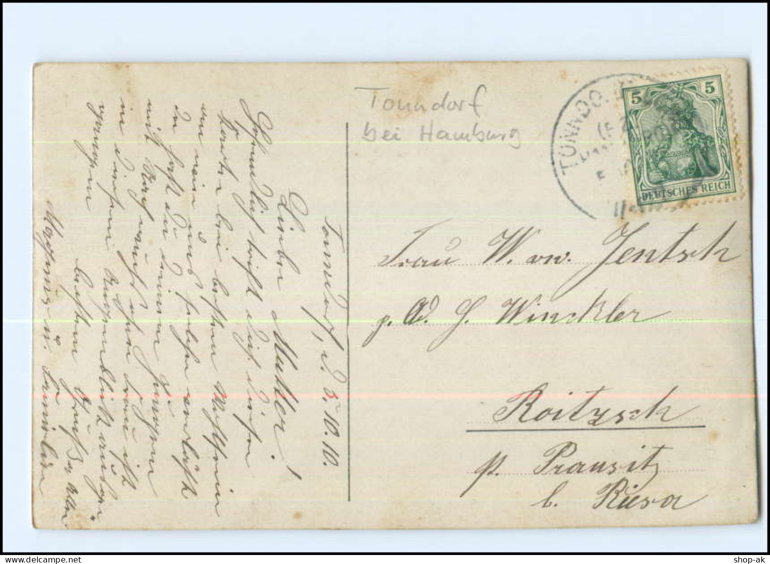 Y14486/ Foto AK Stempel: Tonndorf  Hamburg 1910 - Wandsbek