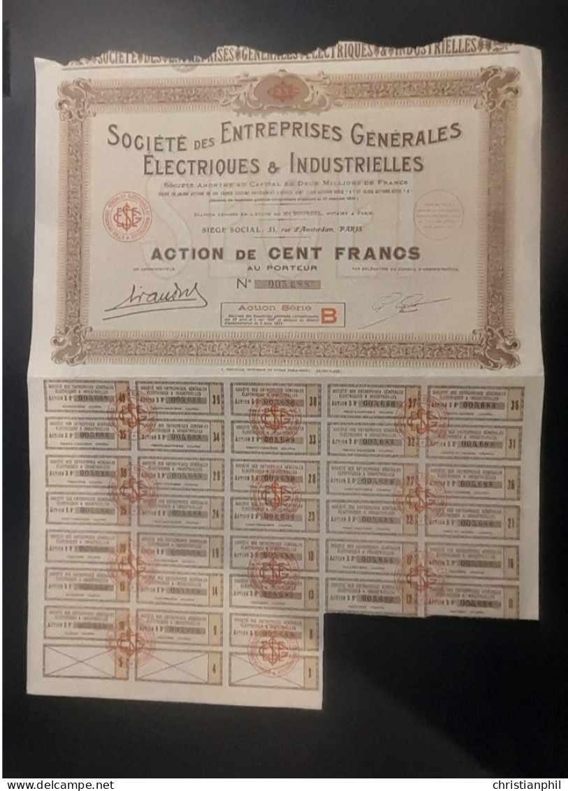 SOCIETE DES ENTREPRISES GENERALES ELECTYRIQUES & INDUSTRIELLES - Navy