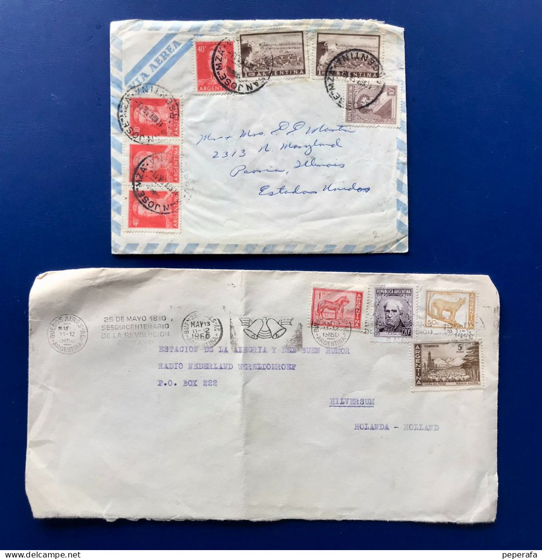 República Argentina, 2 SOBRES CIRCULADOS, ESTADOS UNIDOS, HOLANDA / HOLLAND - Used Stamps