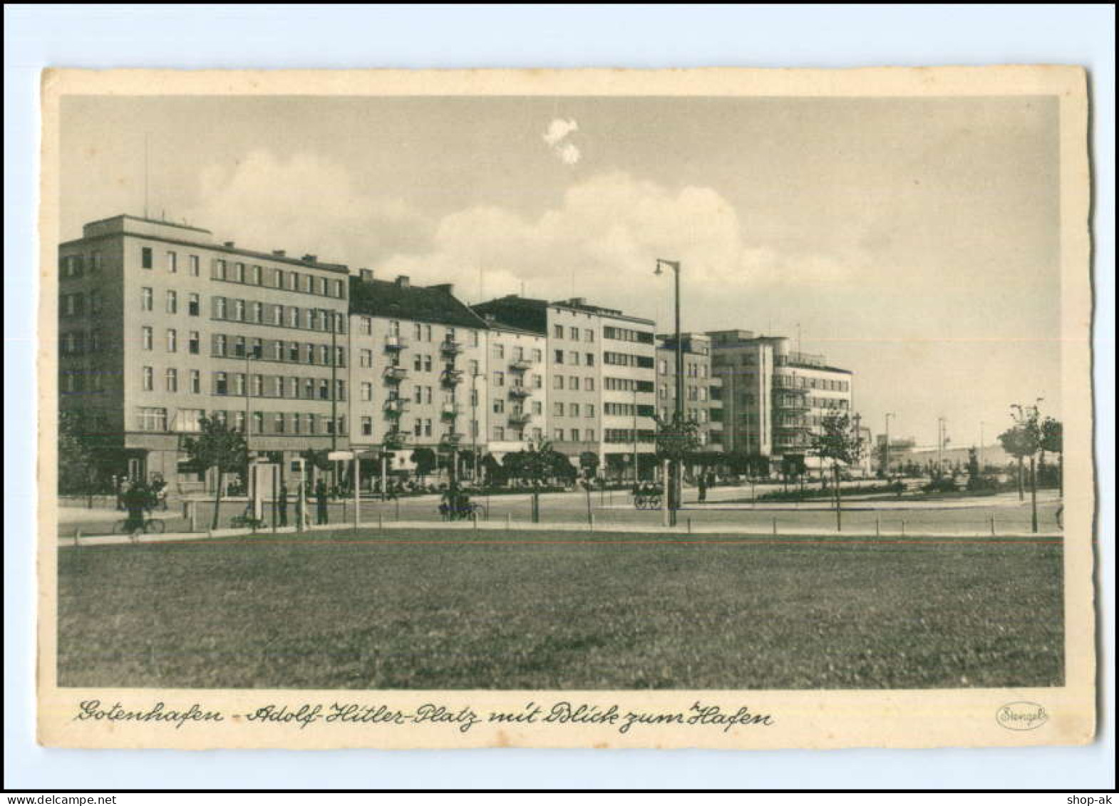 U8877/ Gotenhafen Danzig  Adolf-H-Platz AK Ca.1940  - Danzig