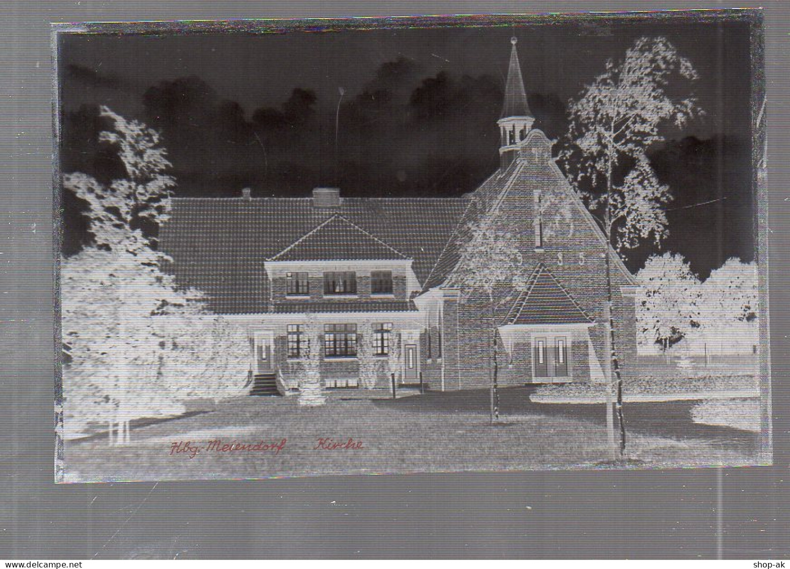 Neg5262/ Hamburg Meiendorf Kirche  Altes Negativ 40er Jahre - Wandsbek