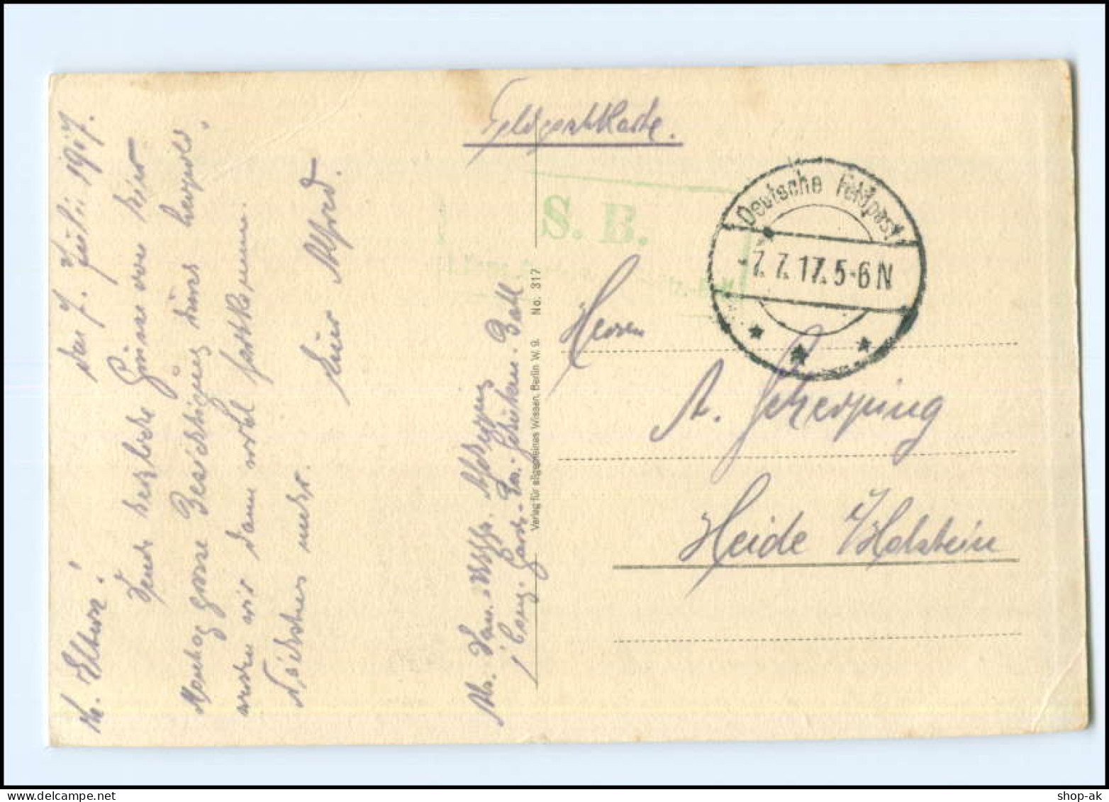 U8455/ Brest-Litowsk  Kobrynerstraße  Weißrussland AK 1917  - Belarus