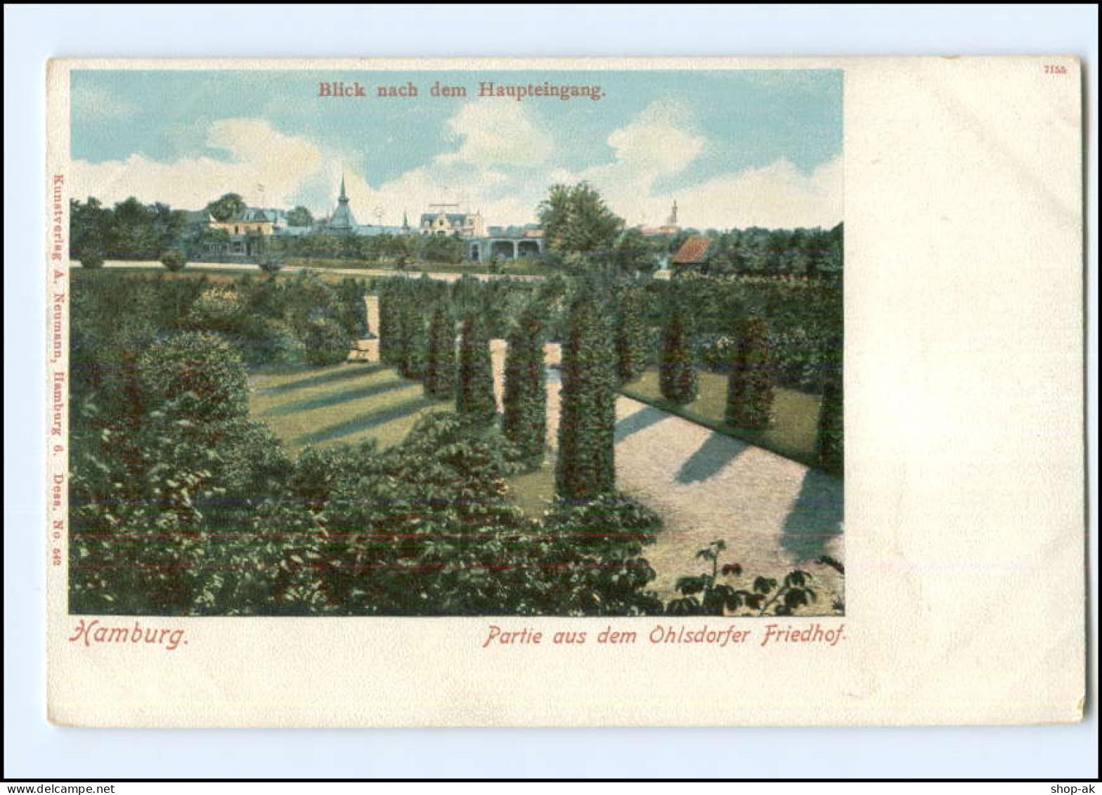 U8536/ Hamburg Ohlsdorf Ohlsdorfer Friedhof Ca.1900 AK - Nord