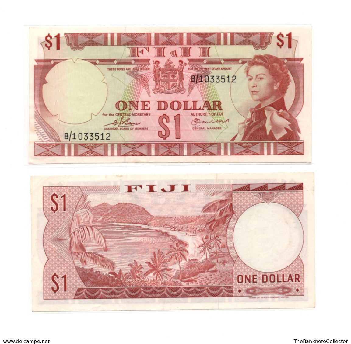 Fiji 1 Dollars 1974 QEII P-71 UNC - Fiji