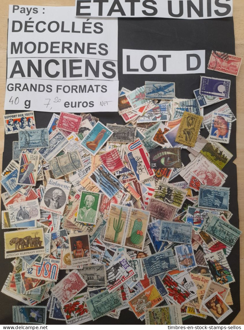 USA ETATS-UNIS 40 G LOT D   DECOLLES, ANCIENS + MODERNES, GRANDS, AIRMAIL , OLDER 3,4,5,7 C Etc . BULK, OFF 美国美国散装运输、旧+现 - Lots & Kiloware (max. 999 Stück)