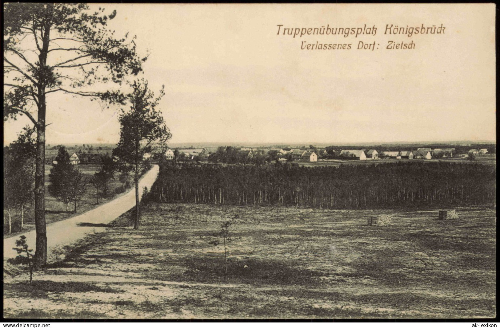 Ansichtskarte Zietsch-Königsbrück Kinspork Weg Zur Stadt 1912 - Zietsch