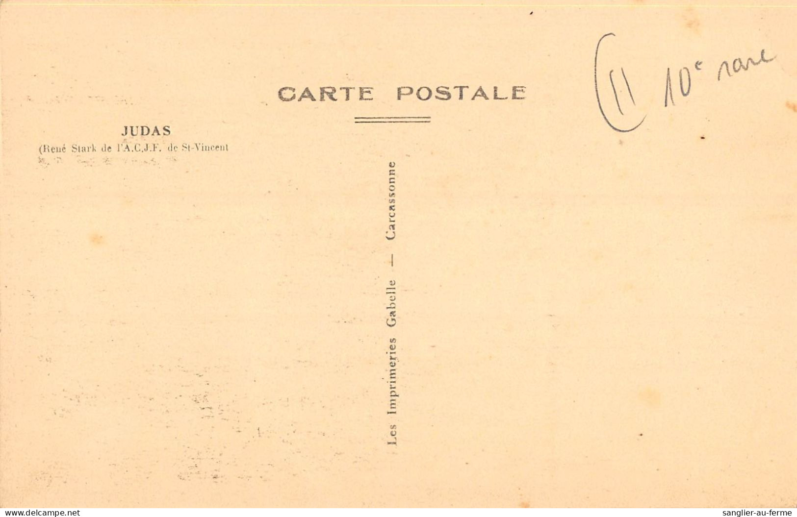 CPA 11 CARCASSONNE / LA PASSION AUX CARMES / JUDAS / Cpa Rare - Carcassonne