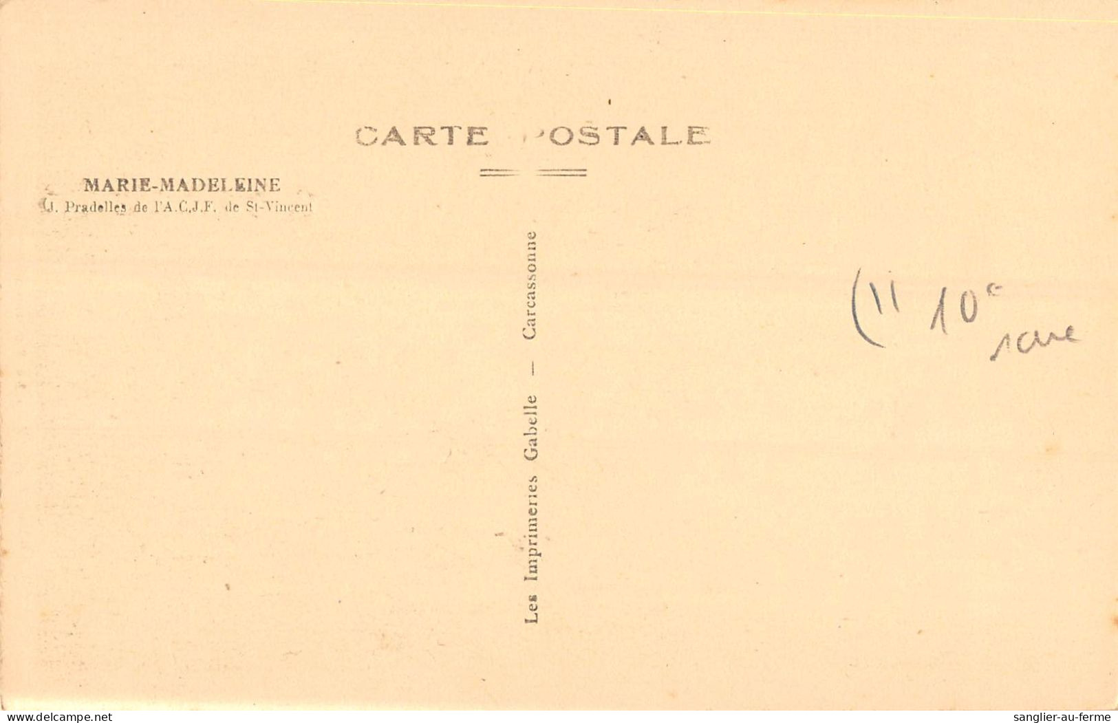 CPA 11 CARCASSONNE / LA PASSION AUX CARMES / MARIE MADELEINE / Cpa Rare - Carcassonne
