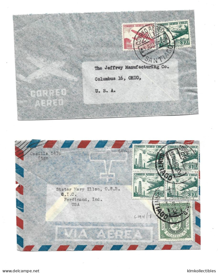 CHILE - POSTAL HISTORY LOT - AIRMAIL - Chile