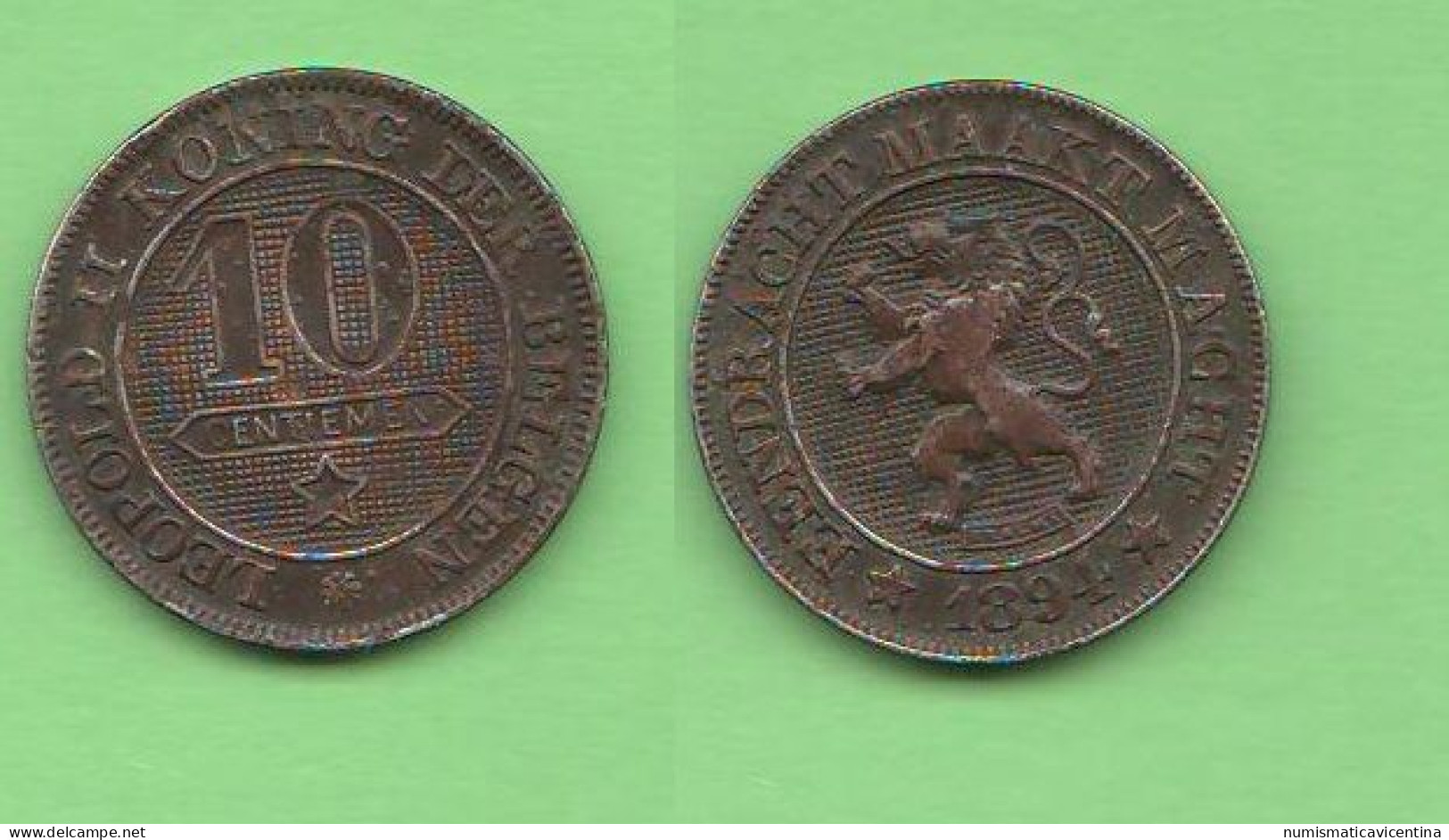 Belgium 10 Centimes 1894 Der Belgen Belgique Belgio Belgen - 10 Cent