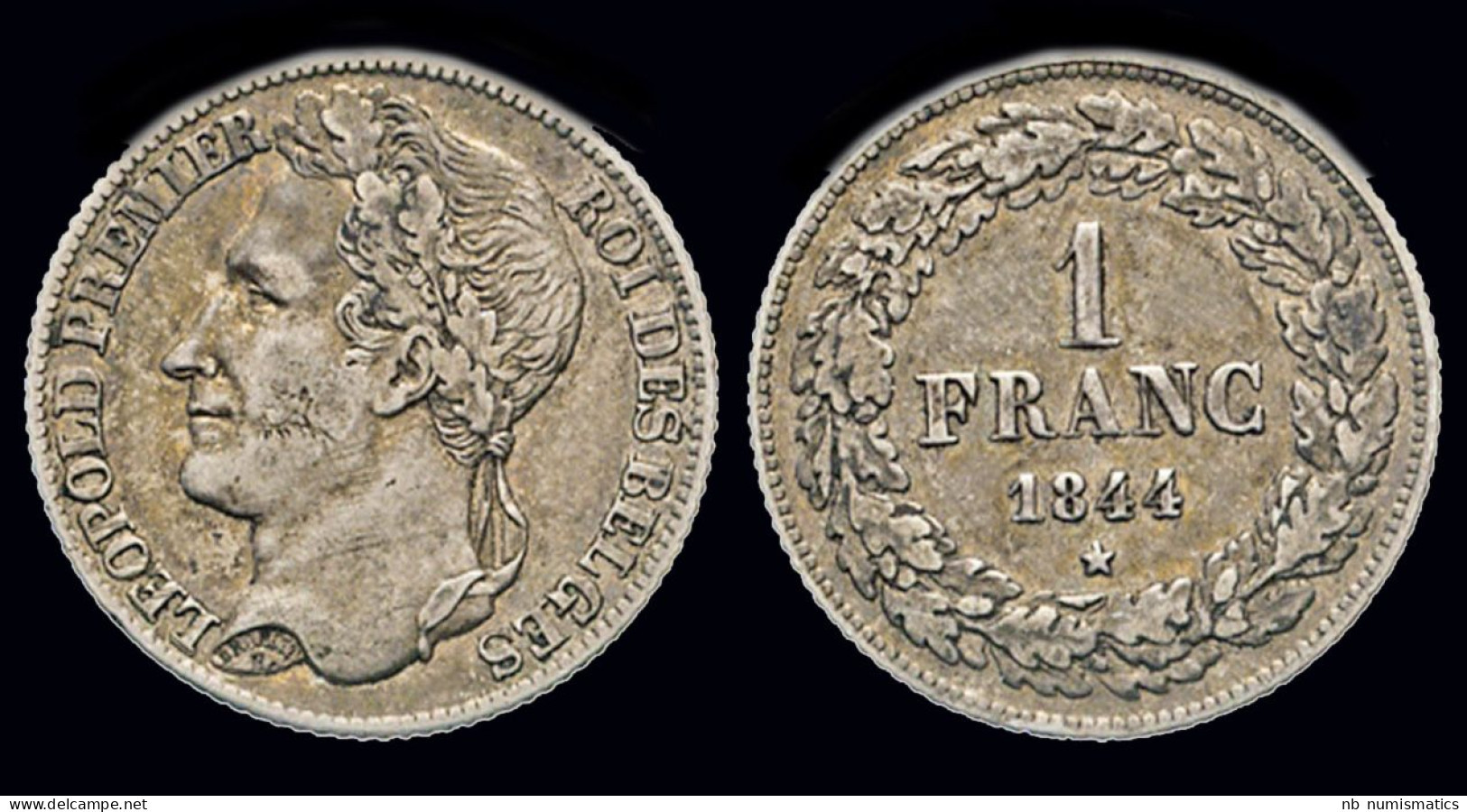 Belgium Leopold I 1 Frank 1844 - 1 Frank