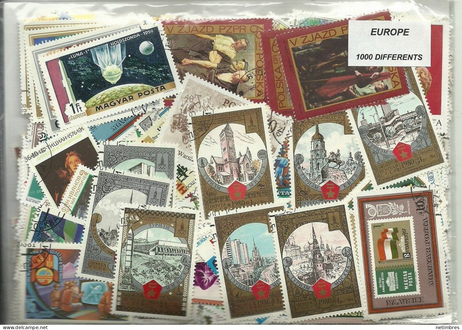 Lot 1000 Timbres D'Europe Diff - Kilowaar (min. 1000 Zegels)