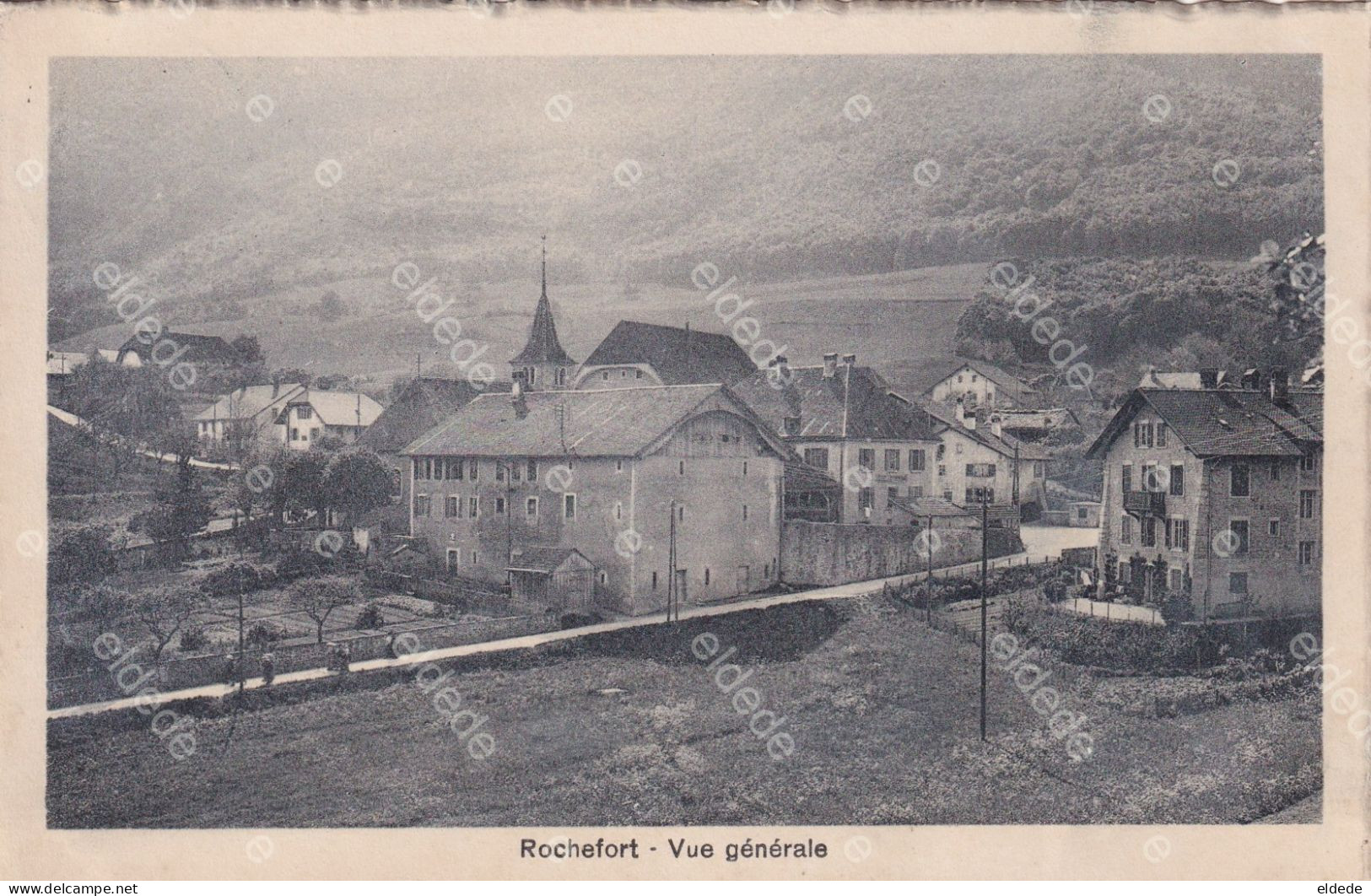 Rochefort Vue Generale  Edit Th. Perrin Auvernier Vers Lina Greiner Hopital Cadolles Neuchatel - Rochefort