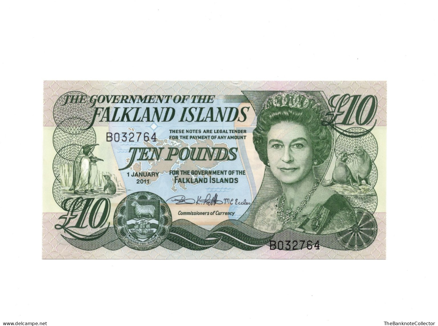 Falkland Islands 10 Pounds 2011 QEII P-18 UNC - Islas Malvinas