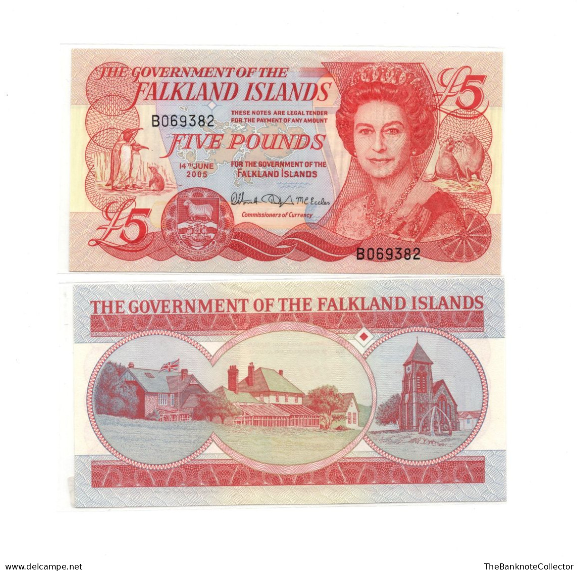 Falkland Islands 5 Pounds 2005 QEII P-17 UNC - Falklandeilanden