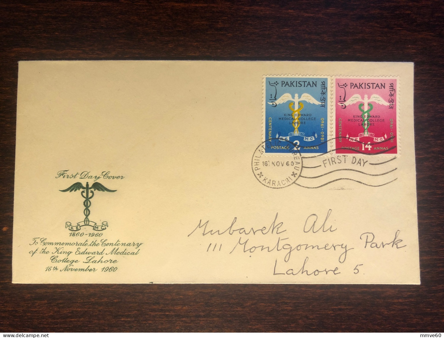 PAKISTAN FDC COVER 1960 YEAR MEDICAL COLLEGE SCHOOL HEALTH MEDICINE STAMPS - Pakistan