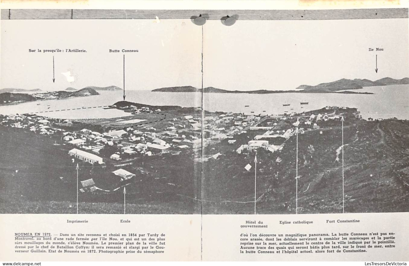 Nouvelle Calédonie - Nouméa En 1972 - Photographie Panorama - Description Sur La Photo - Dim:15/23 Cm - Ozeanien