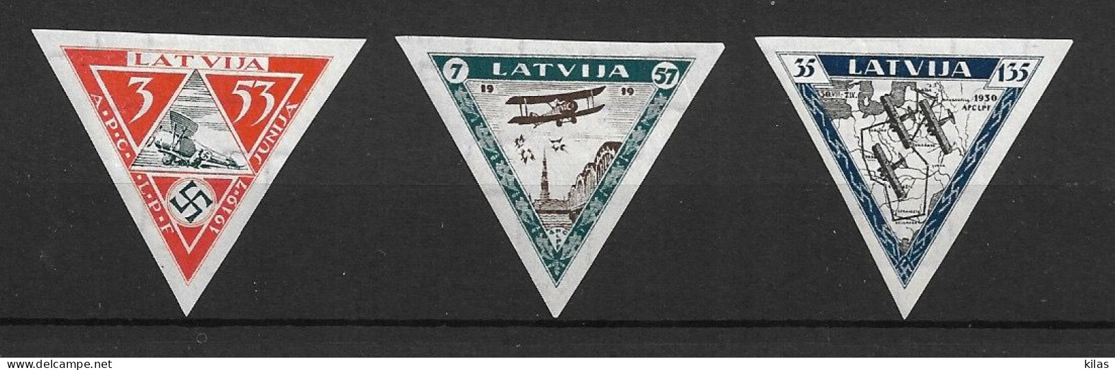 LATVIA 1931 AIRMAIL MNH - Lettonia