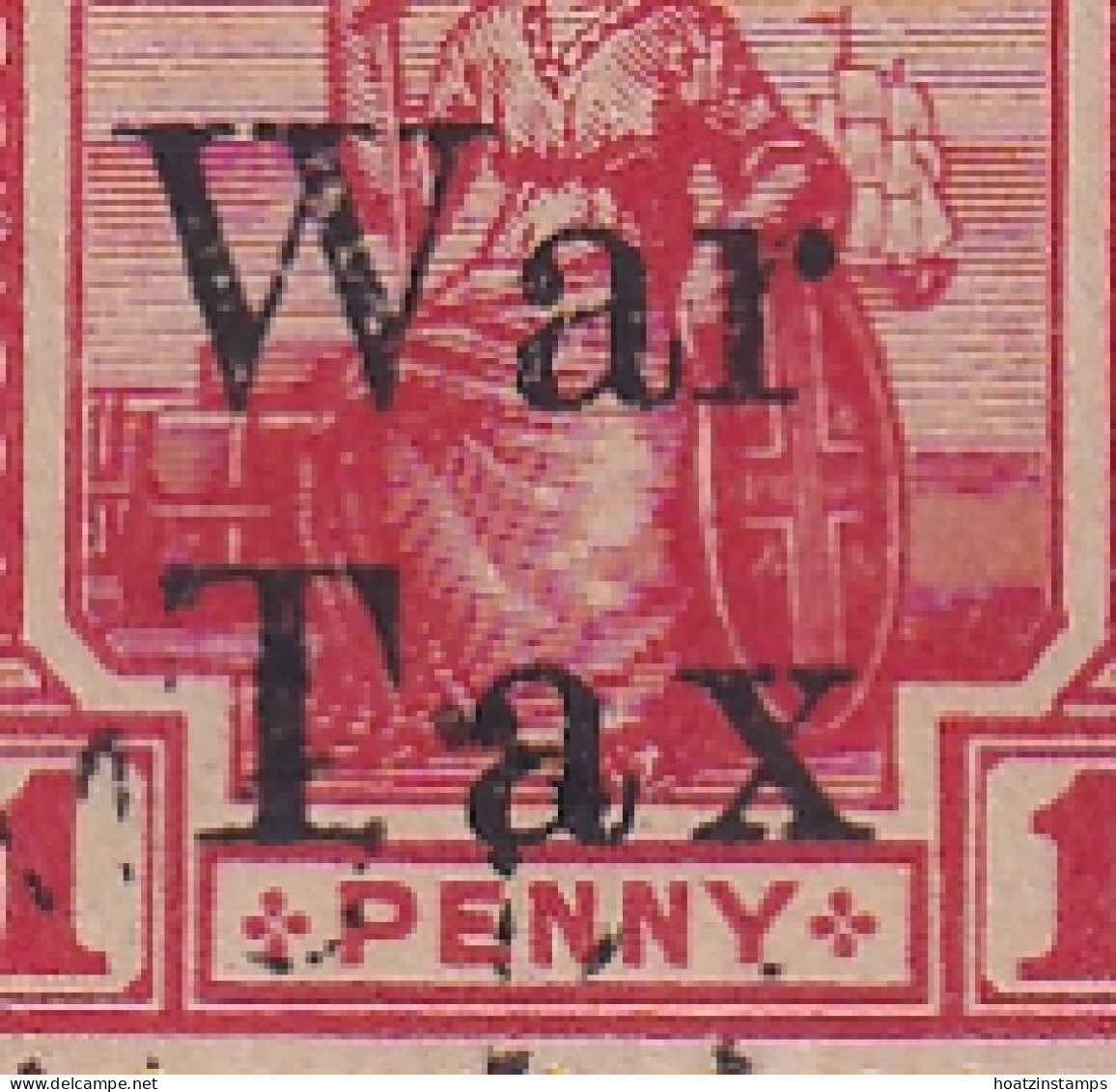 Trinidad & Tobago: 1918   Britannia 'War Tax' OVPT    SG189    1d   ['Tax' Spaced]     Used Block Of 4 - Trinidad & Tobago (...-1961)