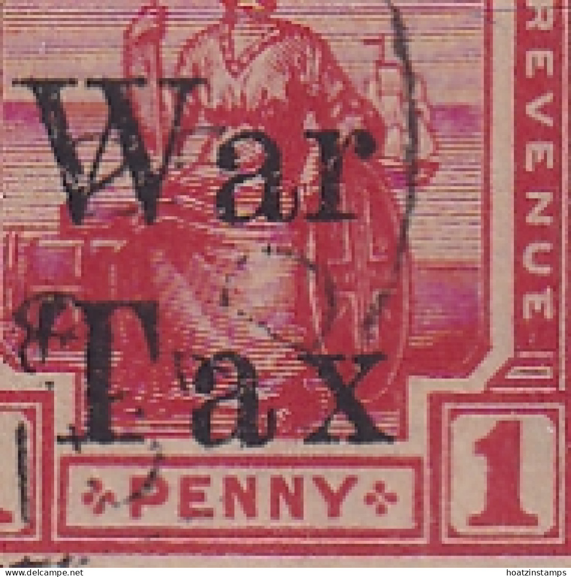 Trinidad & Tobago: 1918   Britannia 'War Tax' OVPT    SG189    1d   ['Tax' Spaced]     Used Pair - Trinidad Y Tobago