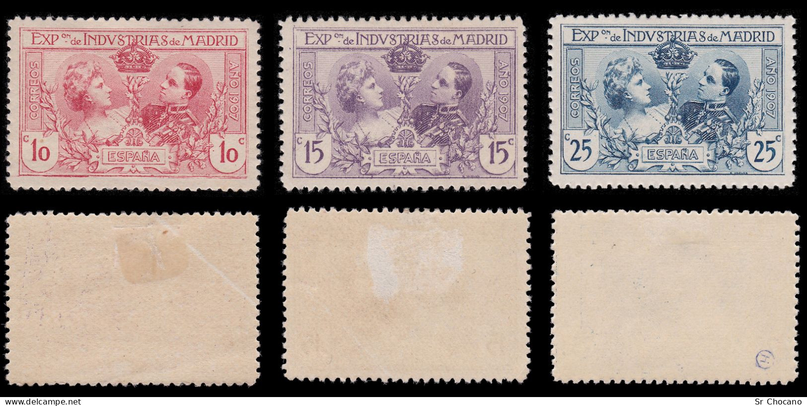 España.Expo Industrias Madrid.1907.Nuevo*.Edifil SR.1- SR.6A - Unused Stamps