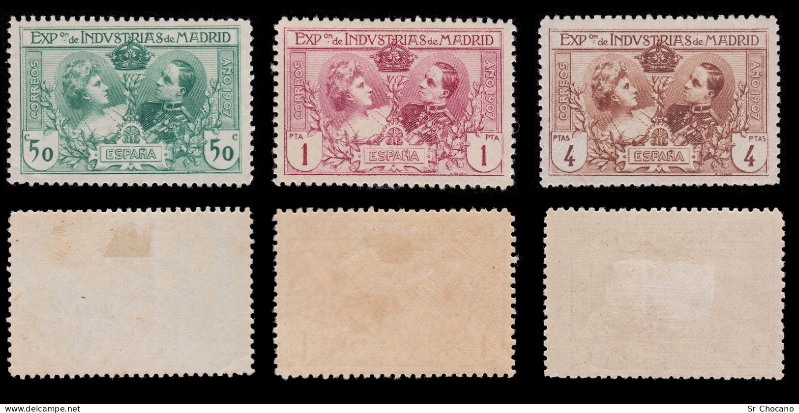 España.Expo Industrias Madrid.1907.Nuevo*.Edifil SR.1- SR.6A - Unused Stamps