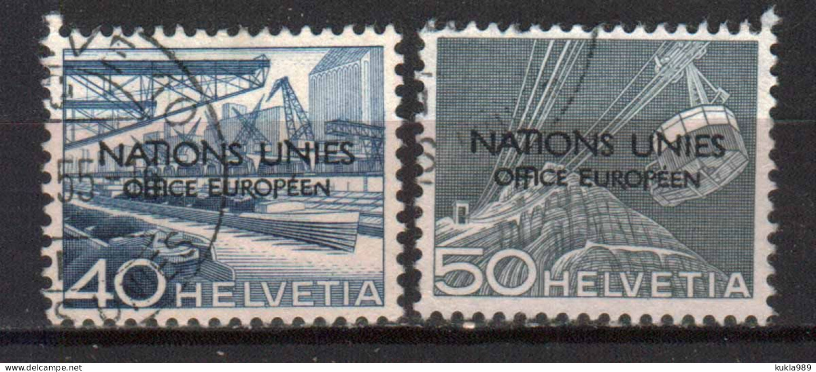 SWITZERLAND STAMPS, 1950 UN EUROPEAN OFFICE. Sc.#7O8-7O9. USED - Used Stamps