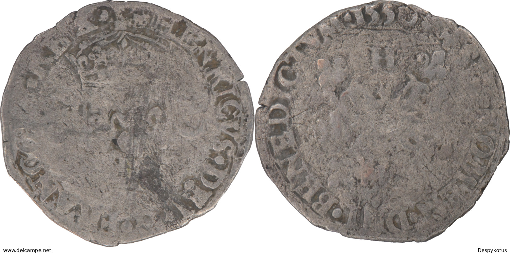 FRANCE - Douzain Aux Croissants - HENRI II - 1550 - 18-399 - 1547-1559 Henry II