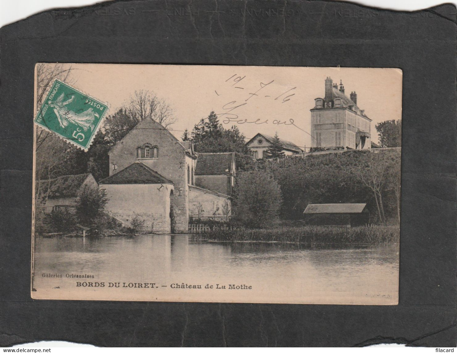 128083          Francia,    Bords   Du  Loiret,   Chateau   De La  Mothe,   VG  1914 - Les Trois Moutiers