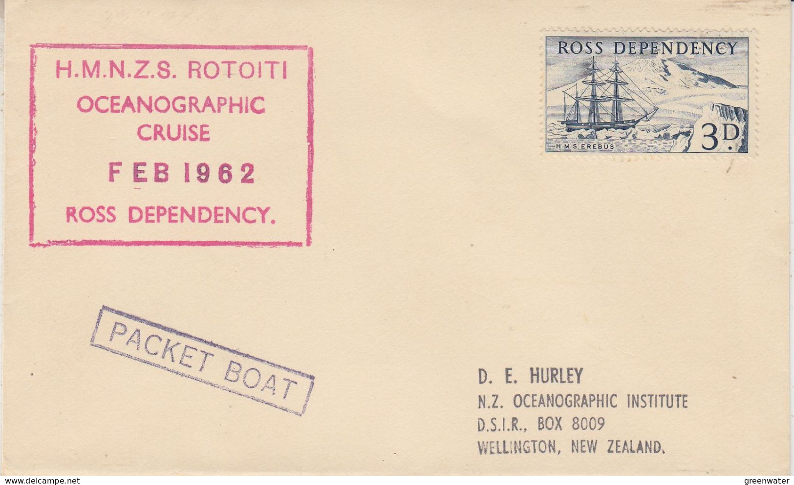 Ross Dependency HMNZS Rotoiti Feb 1962 (SR177) - Polar Ships & Icebreakers