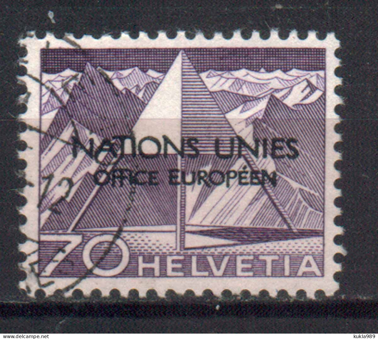 SWITZERLAND STAMPS, 1950 UN EUROPEAN OFFICE. Sc.#7O11. USED - Oblitérés