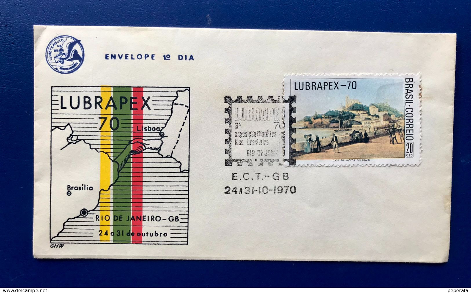 BRASIL 1970, SOBRE PRIEMR DÍA FDC LUBRAPEX - 70 - FDC