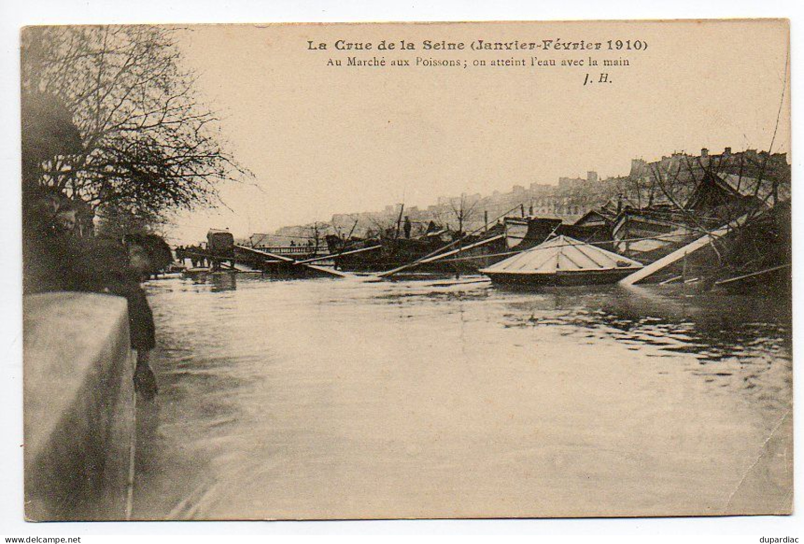 INONDATIONS : lot de 78 cartes, inondations à Villematier, Orléans, Nantes, Lyon, Moissac, Colombes, Paris, Issy, ...