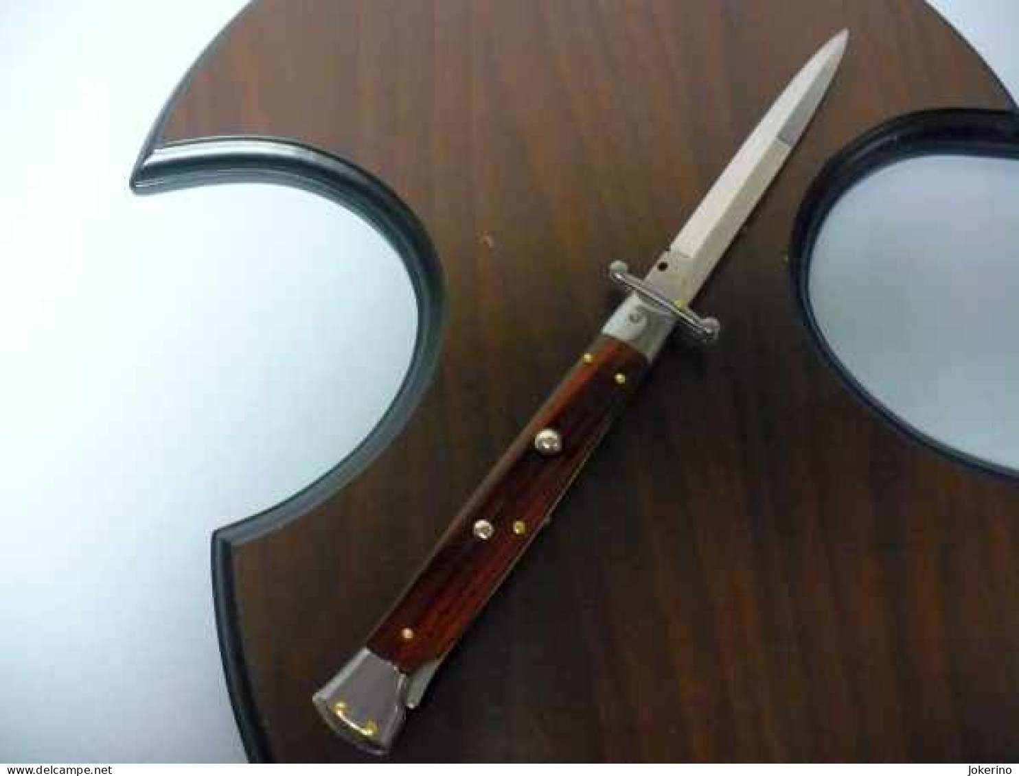 SWINGUARD-Frank Beltrame -italian Stiletto- 28cm - Impugnatura Di Legno Di Cocobolo - Modello FB 550/83B - 2 - Armes Blanches