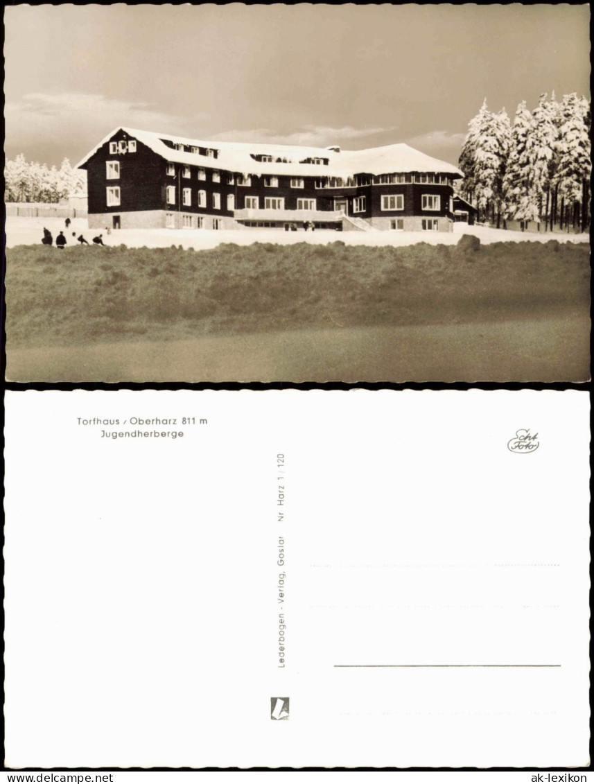 Ansichtskarte Torfhaus (Harz)-Altenau Jugendherberge Im WINTER 1963 - Altenau