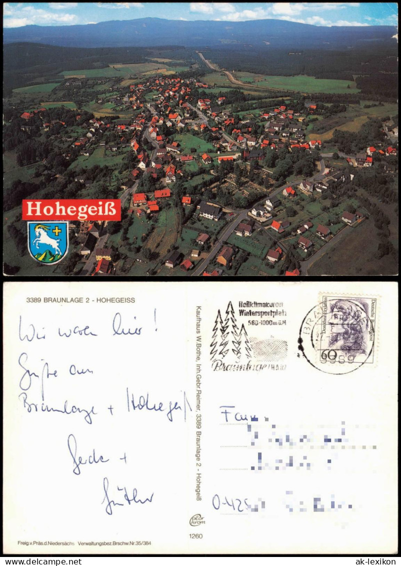 Ansichtskarte Hohegeiß-Braunlage Luftbild 1975 - Braunlage