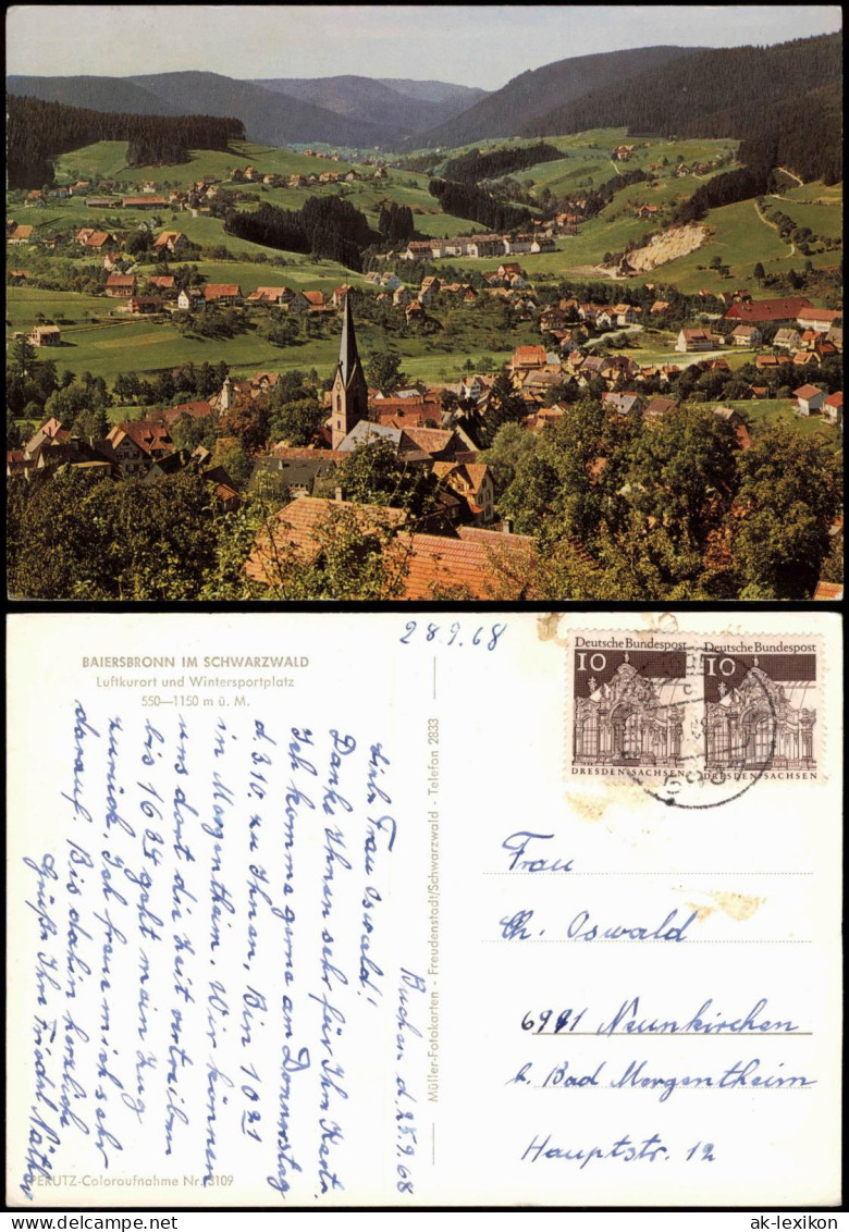 Ansichtskarte Baiersbronn Panorama-Ansicht 1968 - Baiersbronn